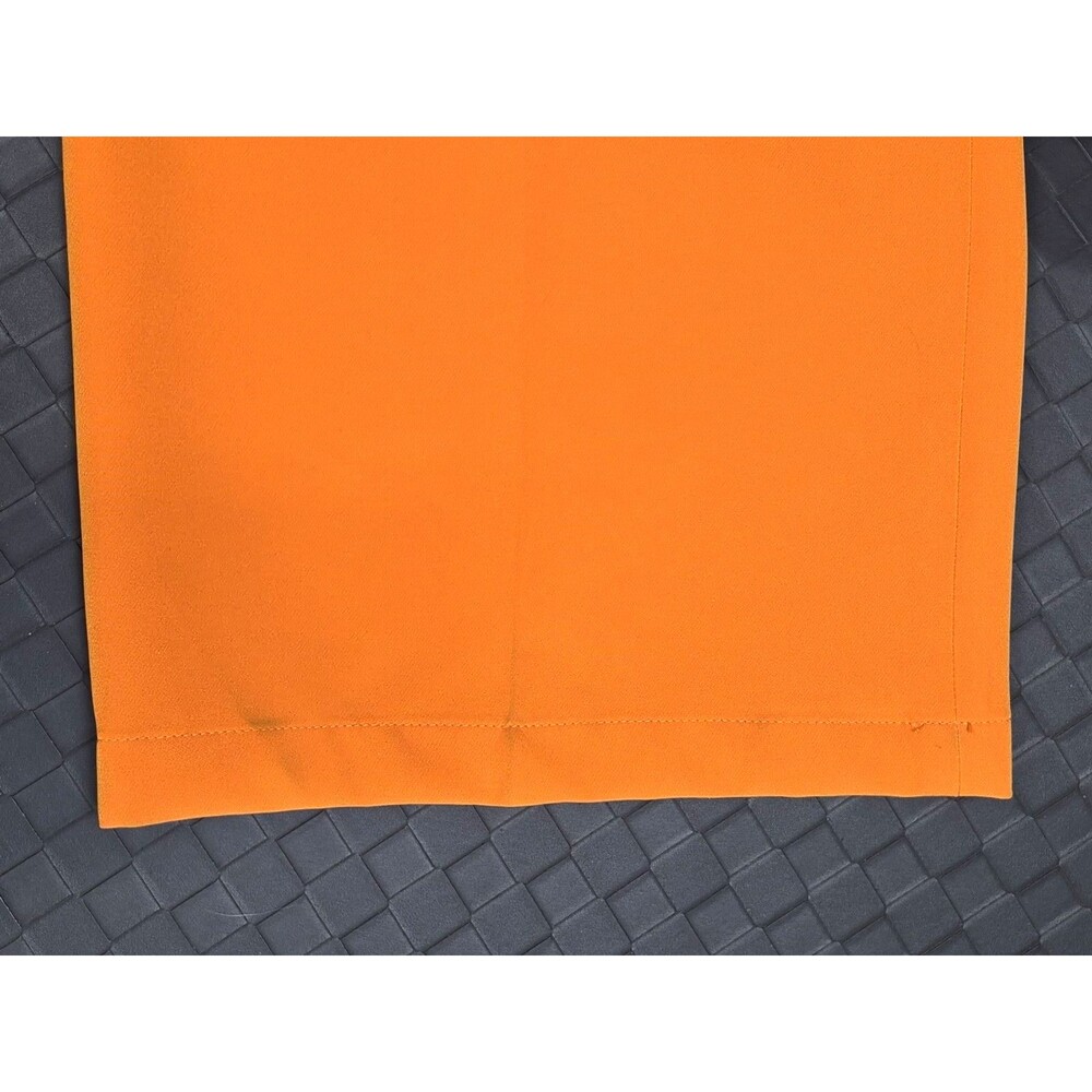 Karl Lagerfeld High Waisted Wide Leg Trouser Pants Pleated Flowy Orange Preppy - Picture 9 of 10